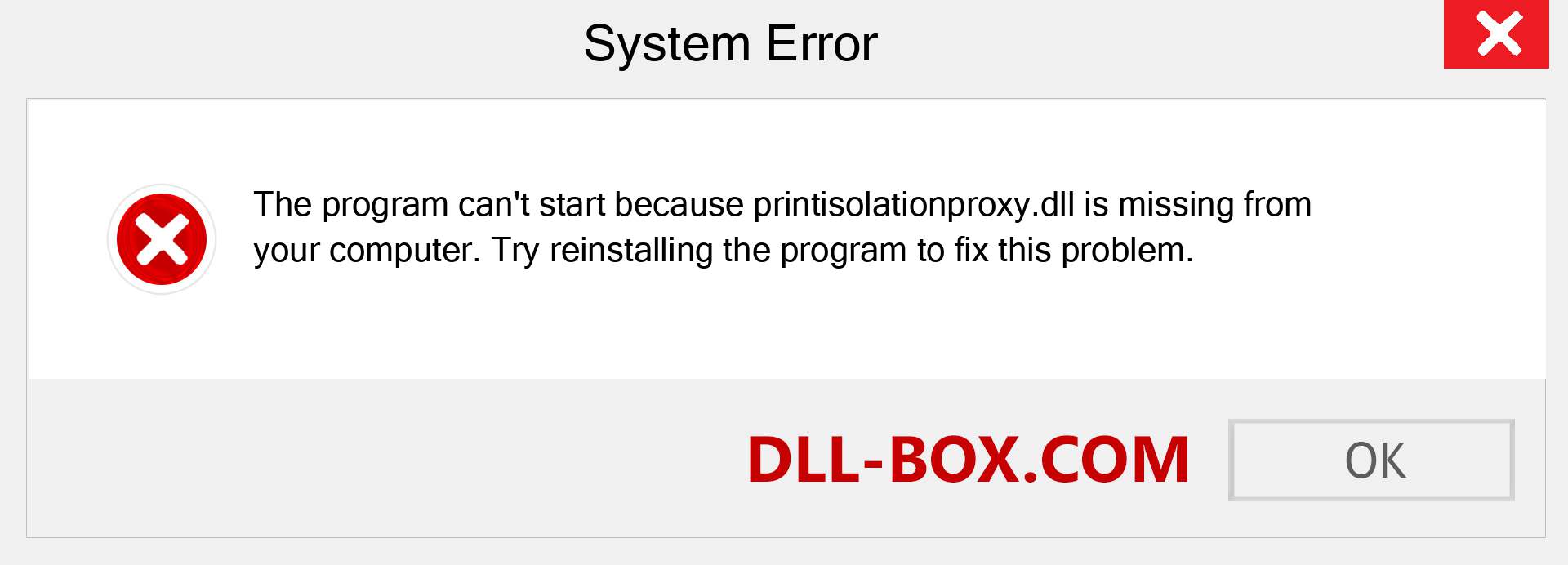  printisolationproxy.dll file is missing?. Download for Windows 7, 8, 10 - Fix  printisolationproxy dll Missing Error on Windows, photos, images
